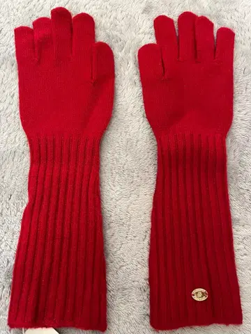 SIYAZU 빨간색 니트 롱 장갑