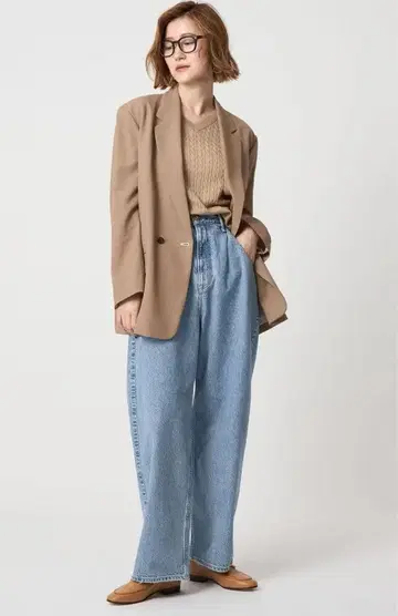 [별주] <upper hights for conte> 턱 데님 팬츠 UN