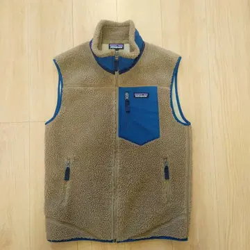 patagonia 남성용 클래식 레트로X 베스트 S 베이지/파랑