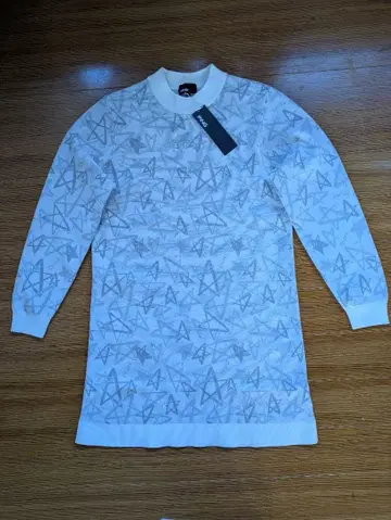 새상품 미사용 핑 긴팔 니트 원피스