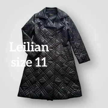 1622 레리안 Leilian 퀼팅 롱 코트 블랙 11