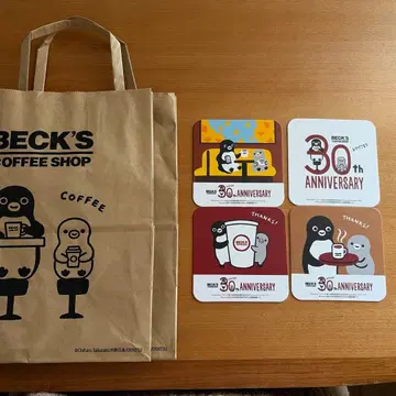 BECK'S COFFEE SHOP 30주년 코스터 종이 봉투 2장 세트