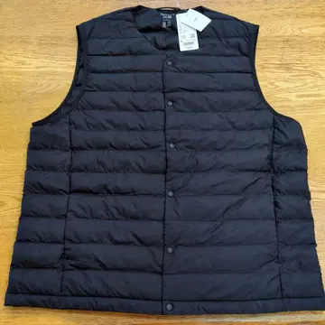 [ 미사용 새상품 ] 유니클로 퍼프 테크 컴팩트 베스트 L 블랙