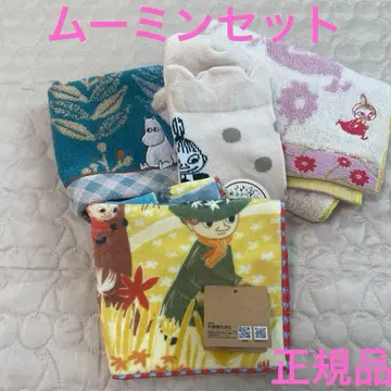 무민 캐릭터 타월 손수건 세트