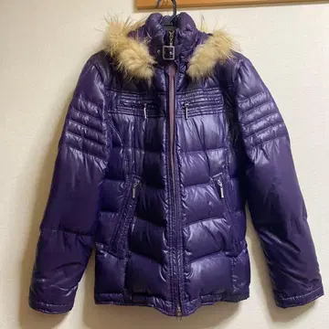 다운 자켓 A.S.M 퍼 보라색 퍼플