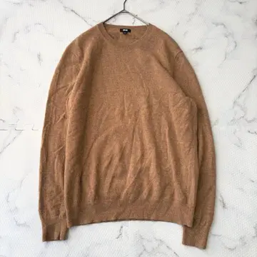 새상품급 유니클로 UNIQLO 캐시미어 100% 스웨터 L 베이지