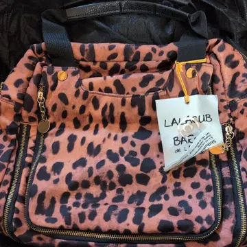 레오파드 무늬 스웨이드풍 토트백