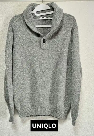 [ 새상품급 ] UNIQLO 남성용 그레이 하이넥 니트 스웨터