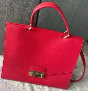 FURLA 레드 숄더백 탈부착 가능 스트랩