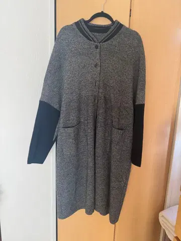 니트 코트 롱 가디건 모 100%