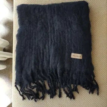 발뮤르 BALMUIR 다크 블루 프린지 머플러