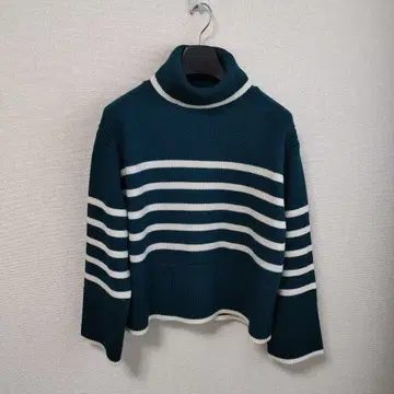 23구 L [세탁 가능] 울 미들 게이지 보더 니트