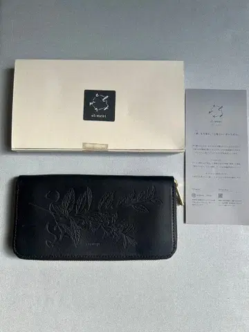 el:ment 월계수와 올리브 리프 무늬 장지갑 펠리시모