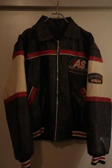 American System USA 가죽 바시티 자켓 archive