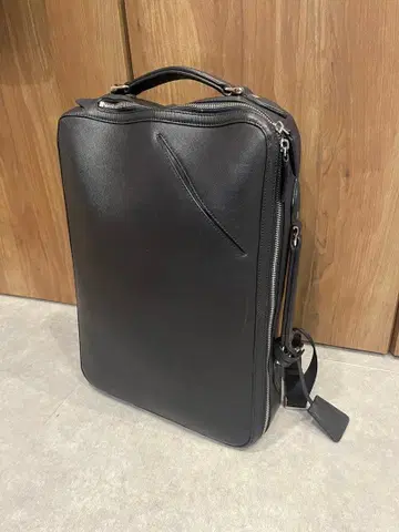 UNIERSAL LANGAGE 비즈니스 백 가죽 네이비