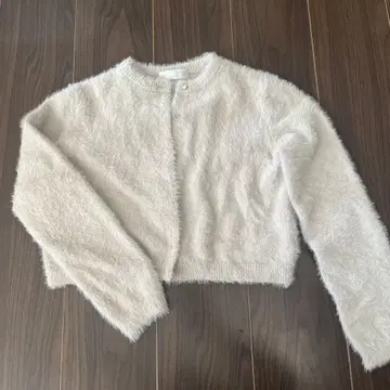 GELFORD 퍼 비쥬 가디건 숏 기장 38 사이즈