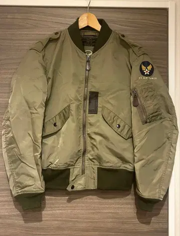 HOUSTON L-2 플라이트 자켓 올리브 그린 38 MA-1