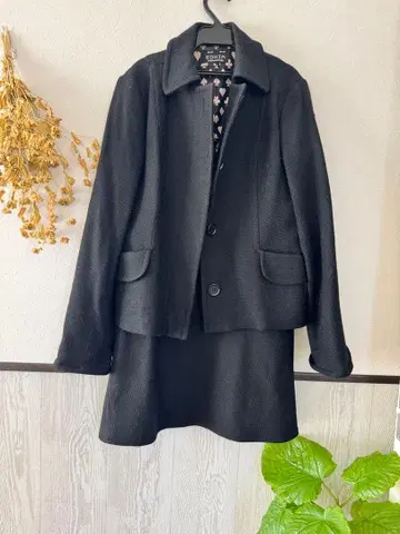 SONIA BY RYKIEL 울 블랙 스커트 셋업