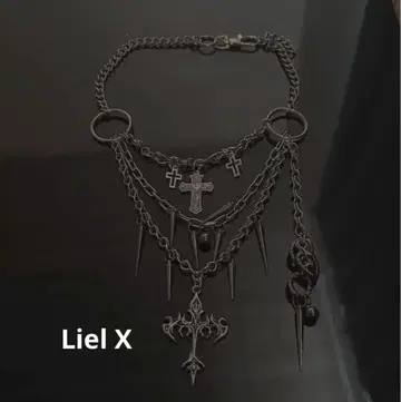 y2k 고딕 페어리 그런지 vkei 십자가 핸드메이드 목걸이