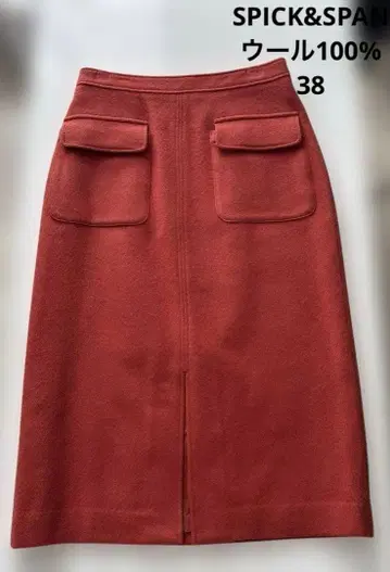 Spick&Span W 포켓 비버 타이트 스커트 오렌지