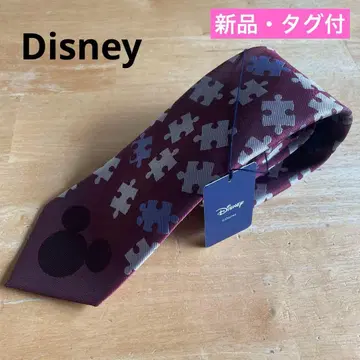 [ 새상품 ] Disney 넥타이 미키 브릭하우스 와인 레드 계열