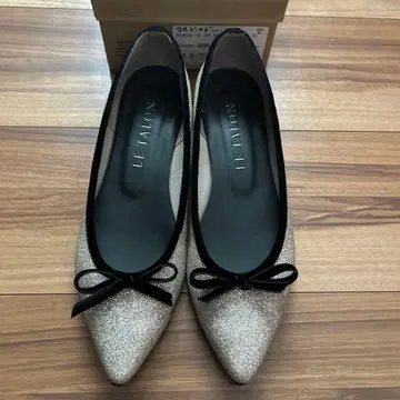 LE TALON 글리터 플랫슈즈 골드