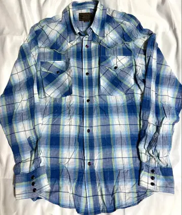 코튼 체크 웨스턴 셔츠 M 긴팔 셔츠 아메카지