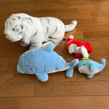 AURORA CLASSIC 화이트 타이거 봉제 인형 돌고래 고래