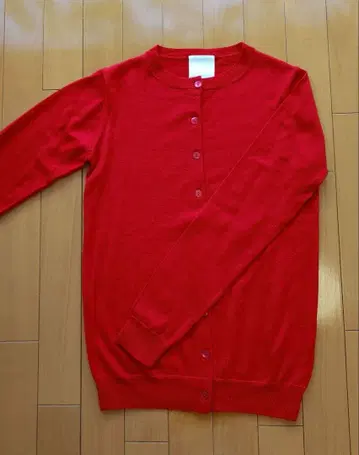 새상품급 Whirm Gazette 긴팔 가디건 빨간색