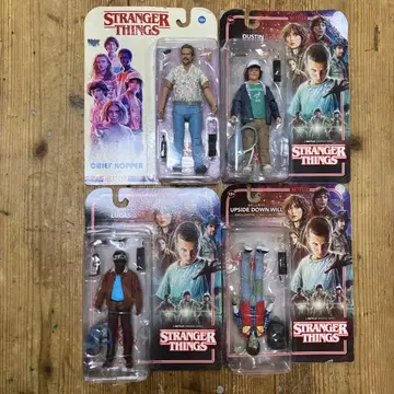 기묘한 이야기 피규어 4개 더스틴 호퍼 윌 루카스