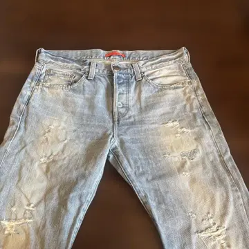 RED CARD (레드카드) 일본제 데미지 데님 라이트 블루 33