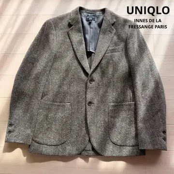 미사용에 가까운 유니클로 이네스 헤링본 트위드 테일러드 자켓