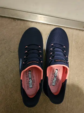 SKECHERS Slip-Ins 네이비/핑크 WIDE FIT