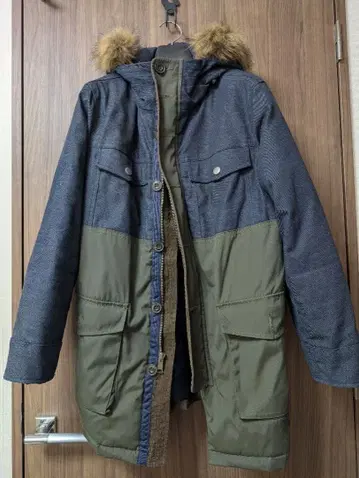 GAP 다운 자켓 XS 네이비/올리브