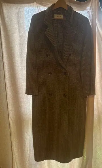 잡지 게재 고급 울 FRAY.I.D 더블 브레스트 롱 코트