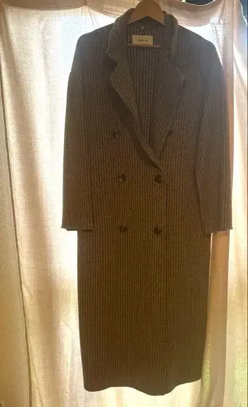 잡지 게재 고급 울 FRAY.I.D 더블 브레스트 롱 코트