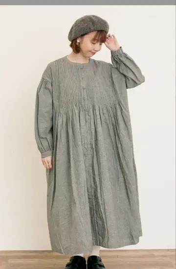 사만사 모스모스 [ S 사이즈 ] 면린넨/데님핀턱 원피스