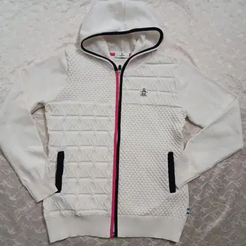 먼싱웨어 긴팔 후드티 화이트 사이즈 L