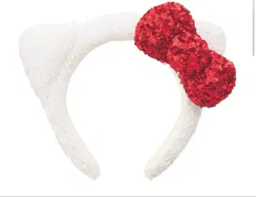 헬로키티 스팽글 머리띠 화이트 USJ