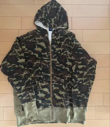 Champion 카모 패턴 후드 부착 후드티