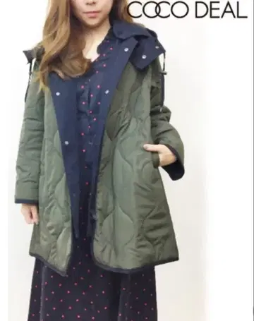 COCODEALE 후드 블루종