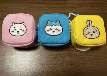 치이카와 하치와레 토끼 카라비너 부착 자수 파우치
