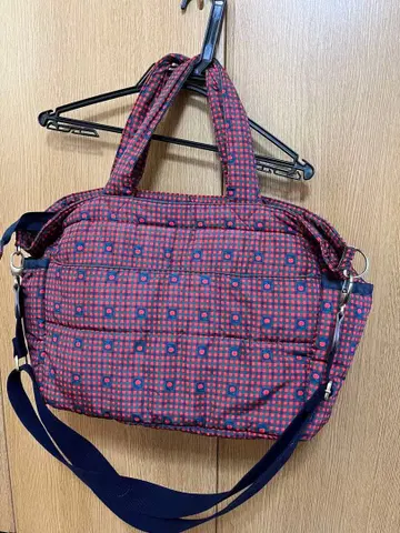 패밀리아 마더백 빨파 체크 애플 사과