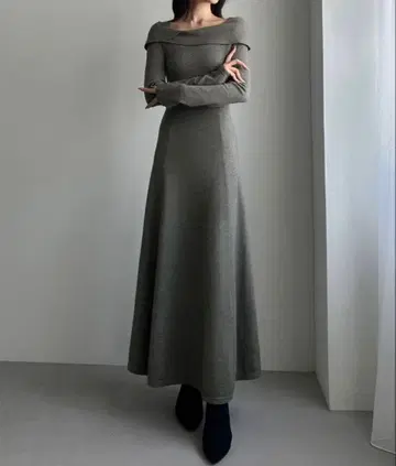 당일 발송! 유우네 콜라보 원피스 그레이 M