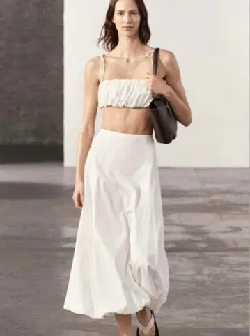 ZARA ZW COLLECTION 퍼프 미디 스커트