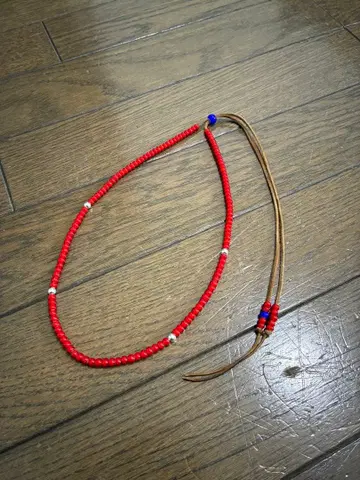 화이트 하트 화이트 하트 핸드메이드 비즈 목걸이