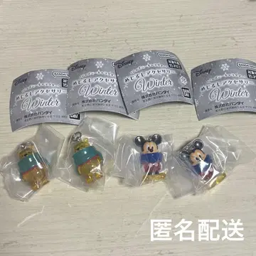 디즈니 메지루시 액세서리 WINTER 미키 푸우 4개 세트