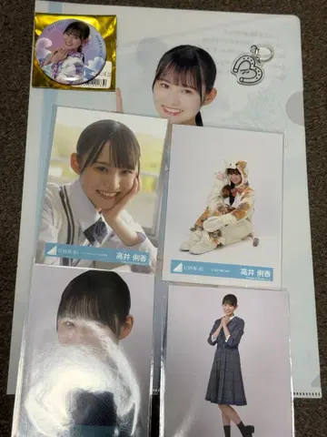 히나타자카46 타카이 브로마이드 캔뱃지 참 클리어 파일 아크릴 스탠드