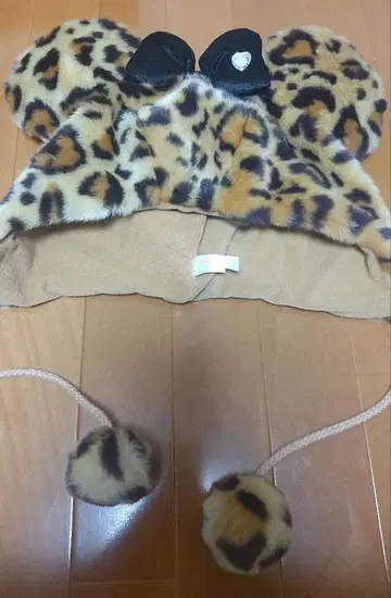 디즈니 팬캡 모자 머리 장식 미키 미니 레오파드 무늬