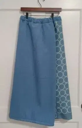 보아 안감 랩 스타일 스커트 dop 탬버린 [ blue white ]